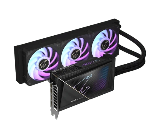 כרטיס מסך Gigabyte AORUS GeForce RTX 5080 XTREME WATERFORCE 16G GV-N5080AORUSX W-16GD